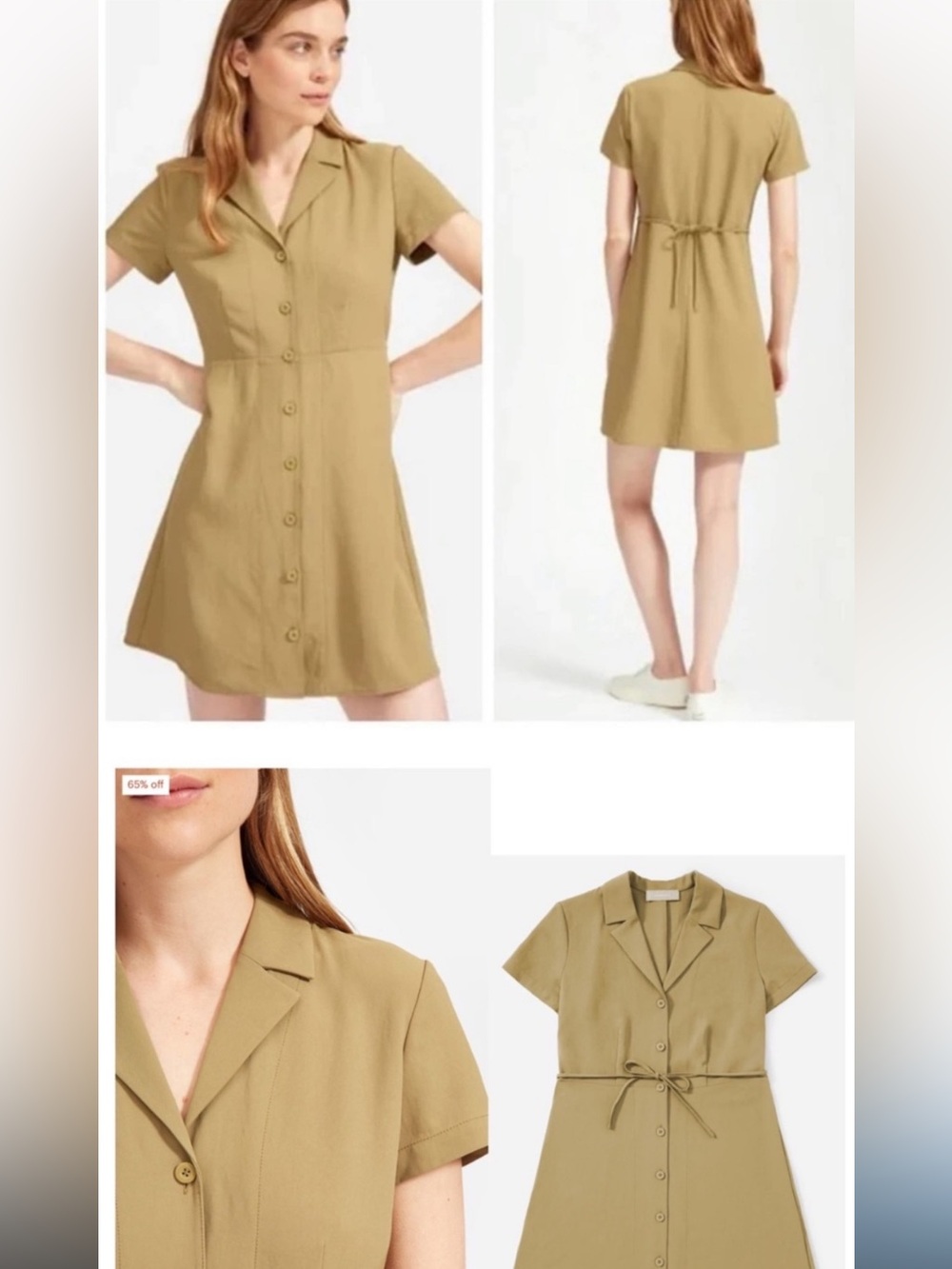 Everlane Green Collared Dress